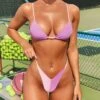 Two Tone Thong Bikini Bottoms In Lilac And Pink 2 Two Tone Thong Bikini Bottoms In Lilac And Pink -Modern Beach Bikini 2491 4 switch it up lilac multi colour two tone string bikini two piece thong swimwear 1