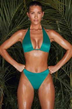 Plunge Micro Bikini Top In Teal -Modern Beach Bikini NS0173 NS0172 1 Mele Teal Plunge Micro Top Malosi High Waisted Bikini Bottoms 46d1b996 85b9 40e4 9a6d d3d152a44bf3