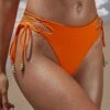 Lace Up Sides Beaded Brazilian Bikini Bottoms In Orange -Modern Beach Bikini NS0216 NS0220 4 Orange Keyhole Top Strappy Side Ties Bottoms 74f71ae7 7d58 40b5 bba7 c45a86242d28