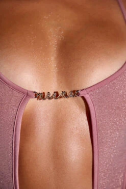 Cut Out Backless Thong One Piece In Pink 16 Cut Out Backless Thong One Piece In Pink -Modern Beach Bikini NS0232 5 Pink Contrast Binding One Piece