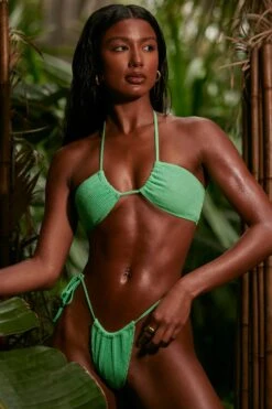 Multi-wear Drawstring Bikini Top In Seafoam Green -Modern Beach Bikini NS0320 3 Seafoam Green Drawstring Bikini Top