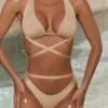 Cut Out Bikini Bottoms In Toffee 1 Cut Out Bikini Bottoms In Toffee -Modern Beach Bikini gg0011 5 summer high toffee cross front bikini set