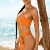 Ring Side Bikini Bottoms In Orange -Modern Beach Bikini gg0017 9 laguna caramel asymetric metal ring detailing bikini set 1