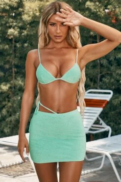 Asymmetric Cover Up Mini Skirt In Aqua -Modern Beach Bikini ns0018 4 sokhanya aqua asymetric tie detail mini skirt 1