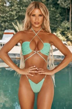 Rangsei Ring Detail V Shape Thong Bikini Bottoms In Aqua -Modern Beach Bikini ns0026 2 rangsei aqua strappy ring detail bikini 1 1