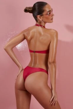 Give Me Fever V Shaped Bikini Bottoms In Berry 13 Give Me Fever V Shaped Bikini Bottoms In Berry -Modern Beach Bikini ns0042 6 berry twist front halter ruched bikini set 1