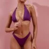Halter Neck Bikini Top In Purple -Modern Beach Bikini ns0058 7 the siren purple strappy tanning bikini swimwear set