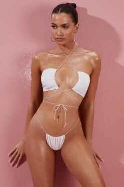 Ruched Bikini Bottoms In Ivory -Modern Beach Bikini ns0065 5 in your dreams ivory cross over ruched tanning bikini set 1 2f526e8a ea04 4c05 8589 706884db7ef9